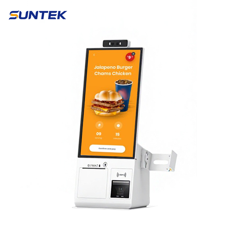 Payment Kiosk Self Service Kiosk Suntek Sk1 Modular Design 21.5 15.6 Inch Qr Scanner NFC Msr Optional Desktop Stand