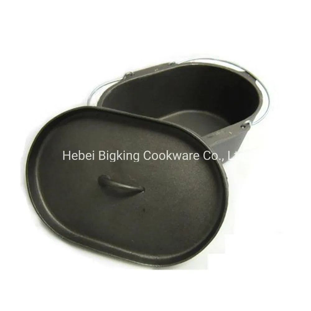 Amazon Top Seller Outdoor Camping Cast Iron Pot Oval