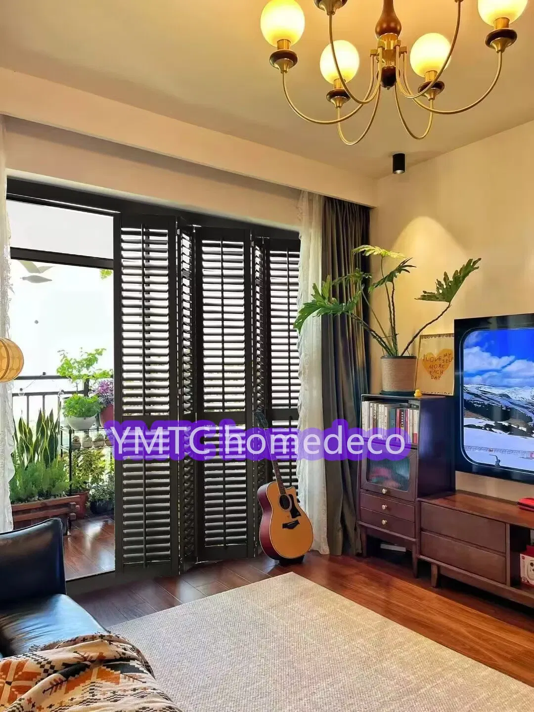 Factory Price Wood and PVC Shutter Interior 89mm Louver Plantation Shutters