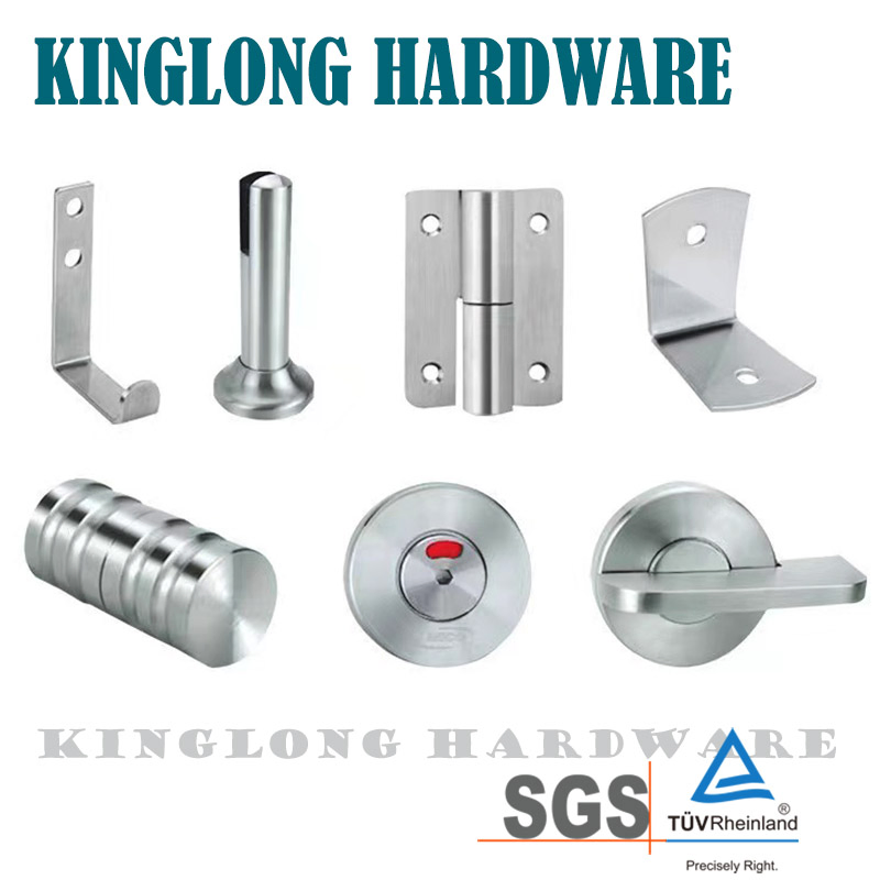 Stainless Steel Bathroom Hardware Fitting Accessories Sanitary Ware Shower Partition Toilet Cubicle Accessories