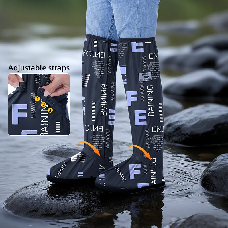 Hot for Riding, Walking PVC Shoes Lightweight Soft Durable Rain Shoe Cover Rainboots