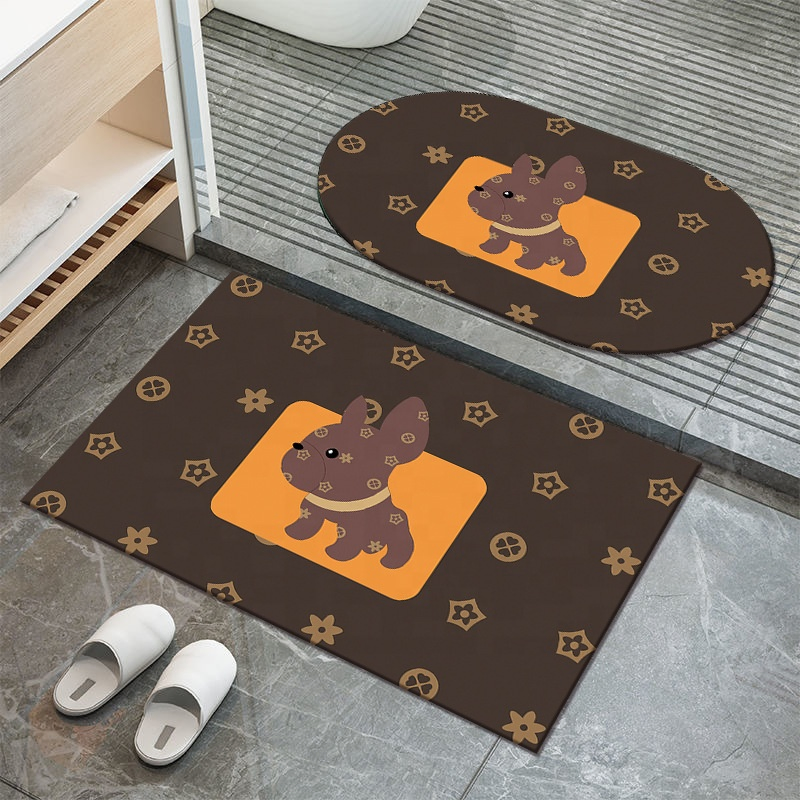 Quick Absorbent Water Diatomite Stone Bath Mat Instant Dry Custom Stone Bath Mat for Bathroom Non Slip