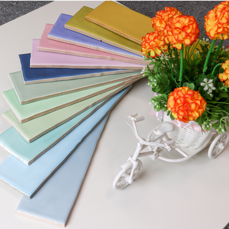 Cheap Bathroom Wall Tile Backsplash Ceramic Subway Tiles in Dark Blue Color