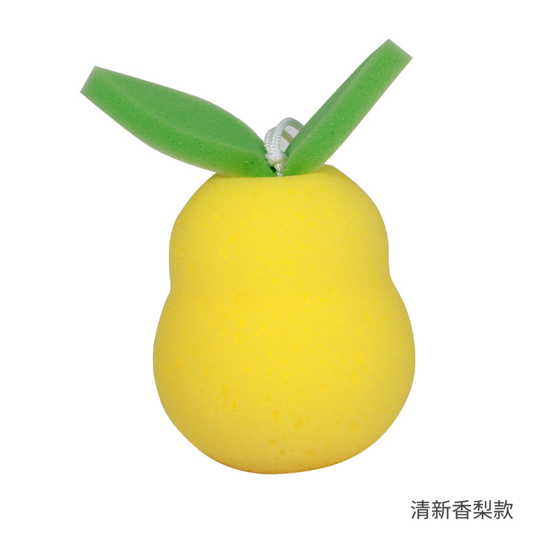 Rainbow Sponge Loofah Body Scrubber with Ribbon Loop for Shower