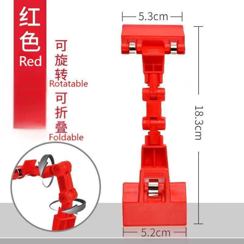 Red and White Colorful Clips: Eco-Friendly Supermarket Label Clips