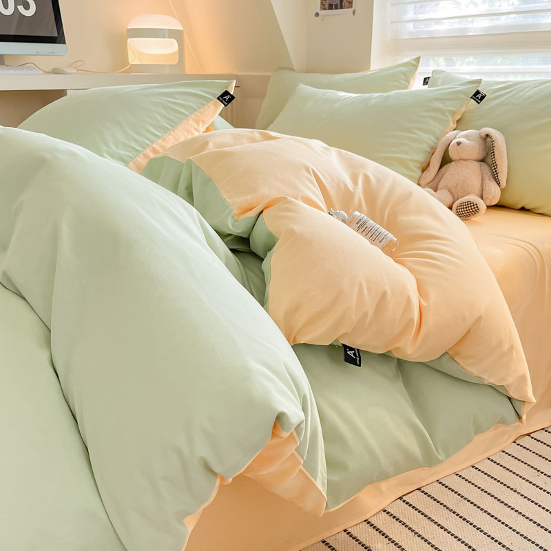 Custom 100% Cotton Comforter Bedsheets and Pillow Cases Set 4 Bed Sheet