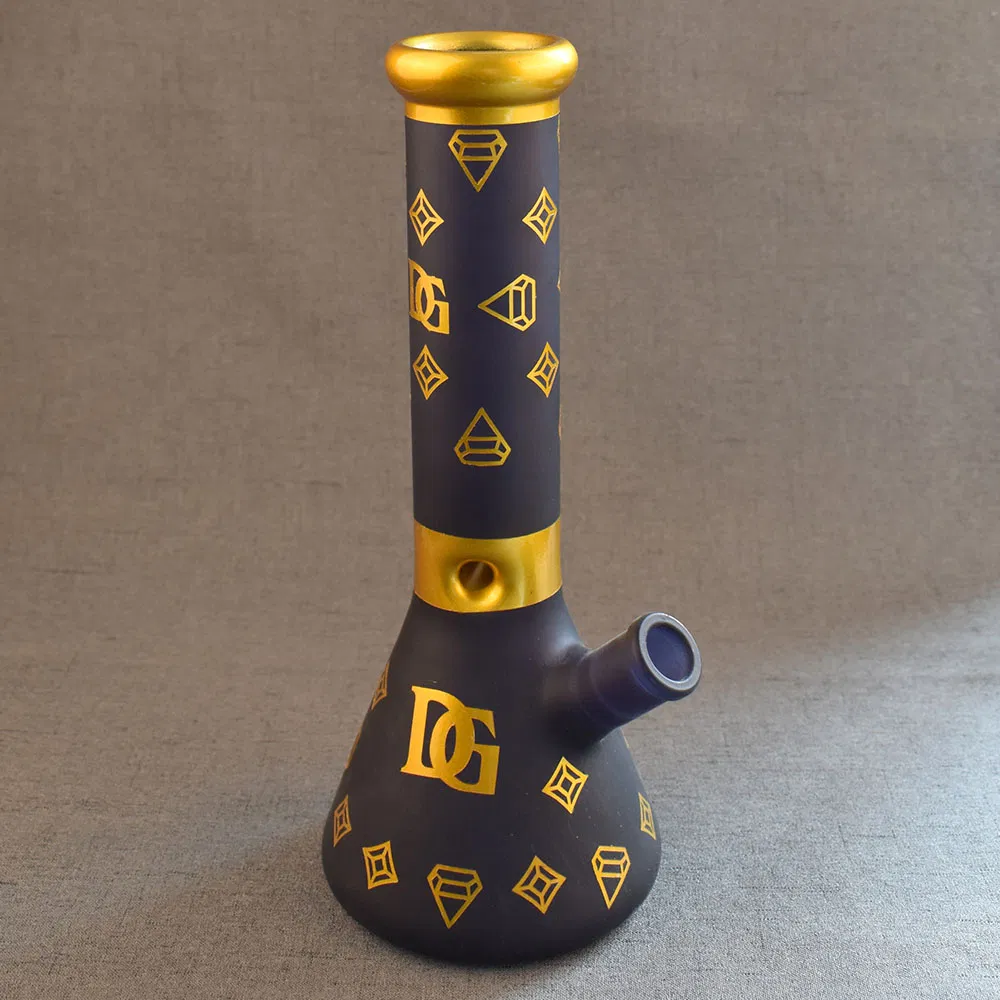 Wholesale Brosilicate Glass Smoking with Black Triple Layer /Triple Arm Straight Glass Water Pipe