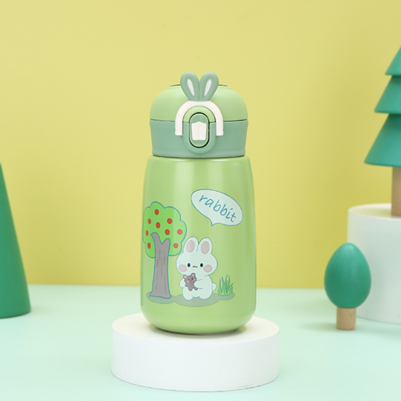 Cartoon Cute Rabbit Cup Flip Lid Stainless Steel Insulated Cup for Kids