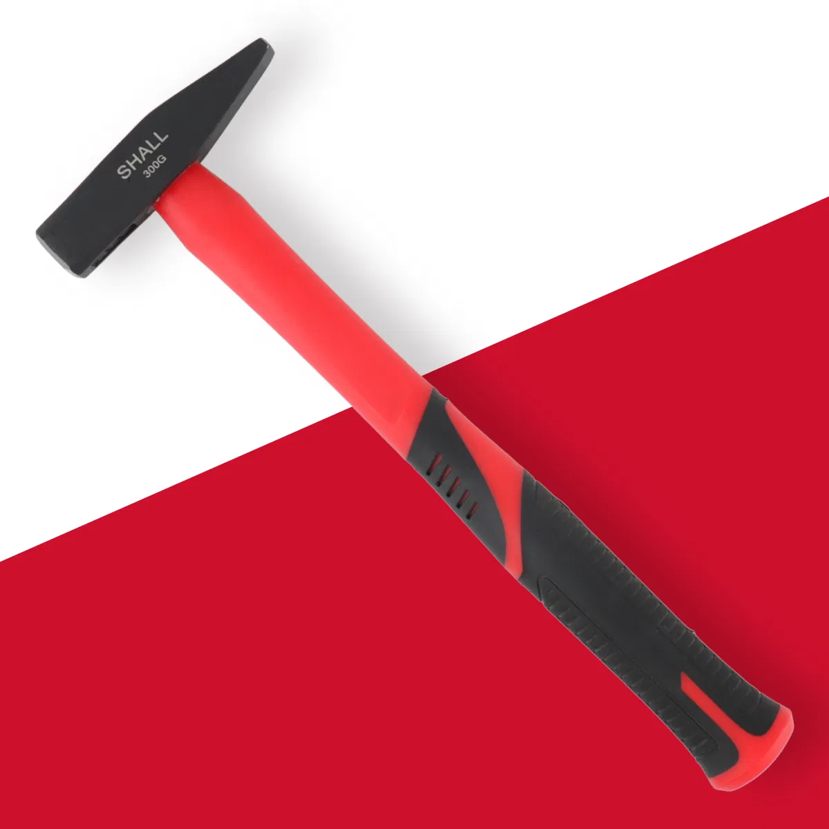 300g Machinist Engineers Hammer, Forged Steel Cross Peen Sheet Metal Hammer, Blacksmith Forging Tools Fiberglass Handle