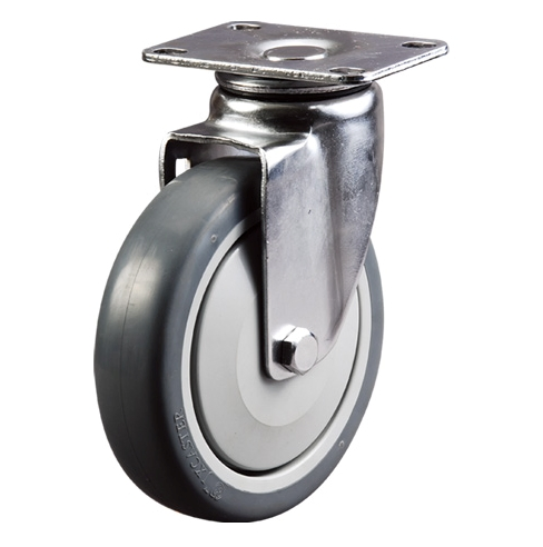 5inch Industrial Swivel Top Plate Caster Wheel Conductive Rubber Wheel