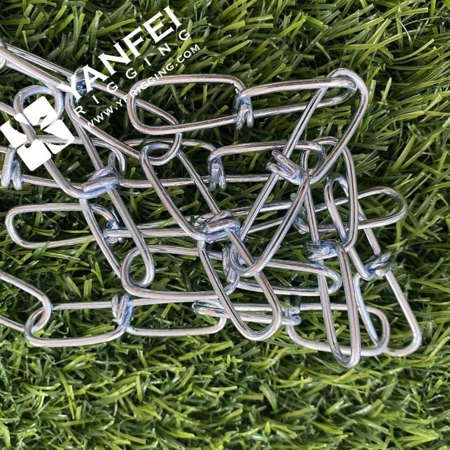 Plastic Reel Packed Galvanized DIN5686 Knotted Chain