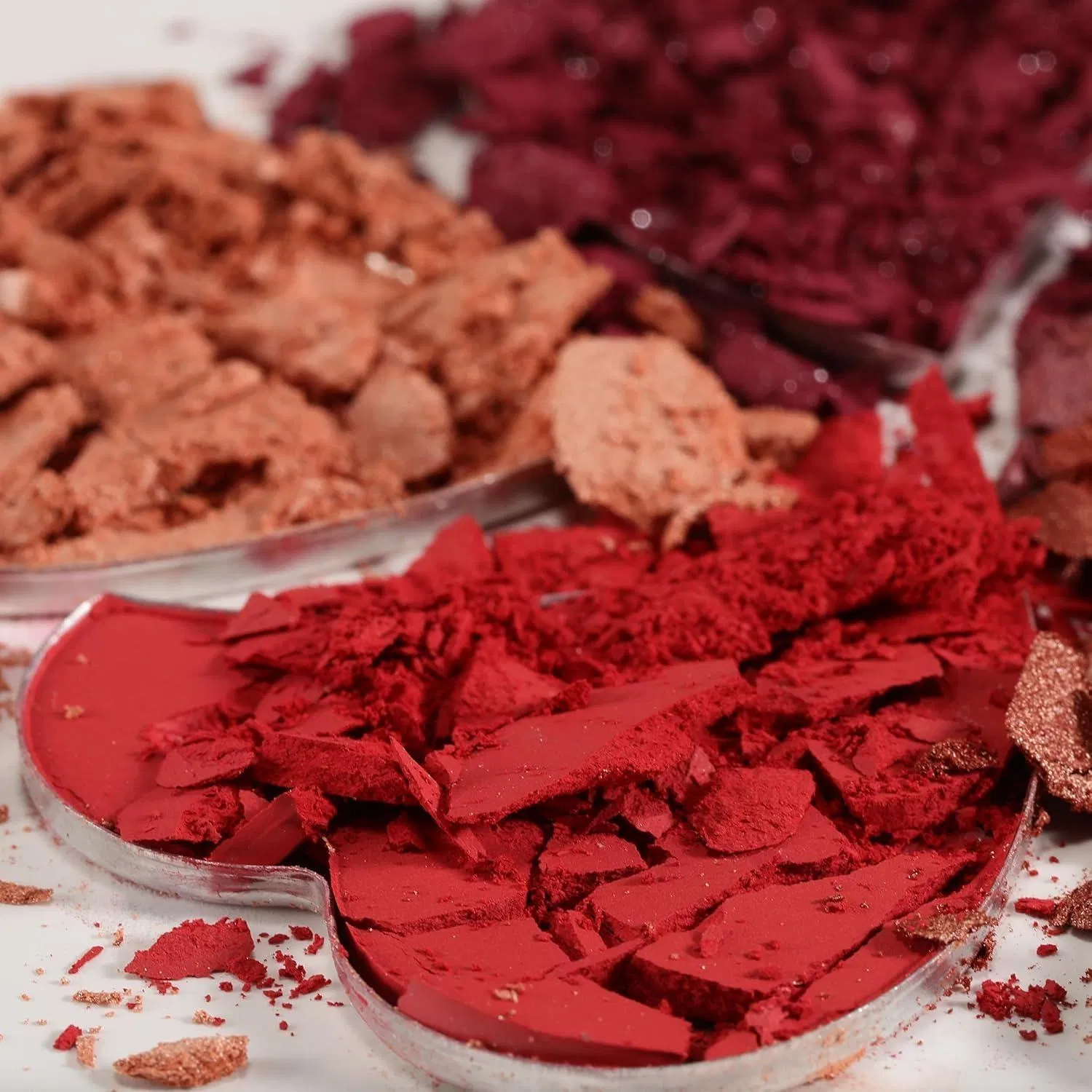 Heart-Shaped Blush Palette 5 Colors Talc-Free Matte Pink Blush with Bronzer & Highlighter