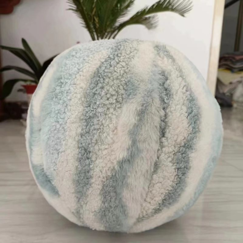 Polyester Print Fake Rabbit Fur Cushion of Pillows Throw Seat Sleeping Mat