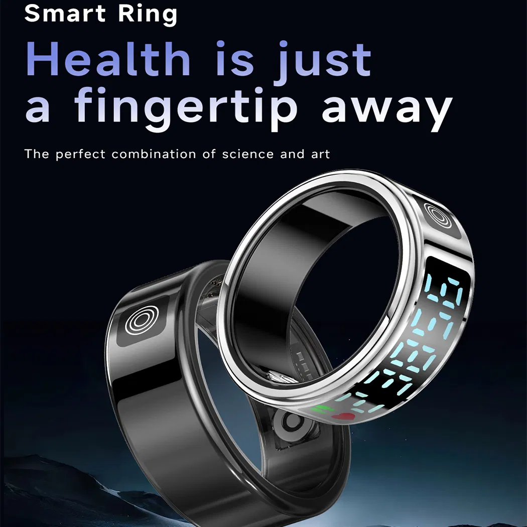 Heart Rate Measure Blood Oxygen Monitoring IP68 waterproof Bluetooth Smart Ring