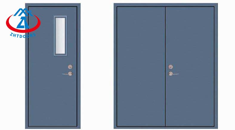 En Certificated Zhtdoors Ulul Certificated Price of Stainless Steel Fire Proof Rated Doors