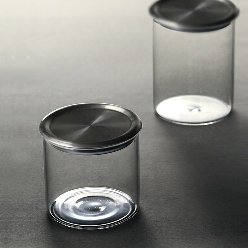 Handmade Kitchen Use Glass Storage Jar with Ss Cover