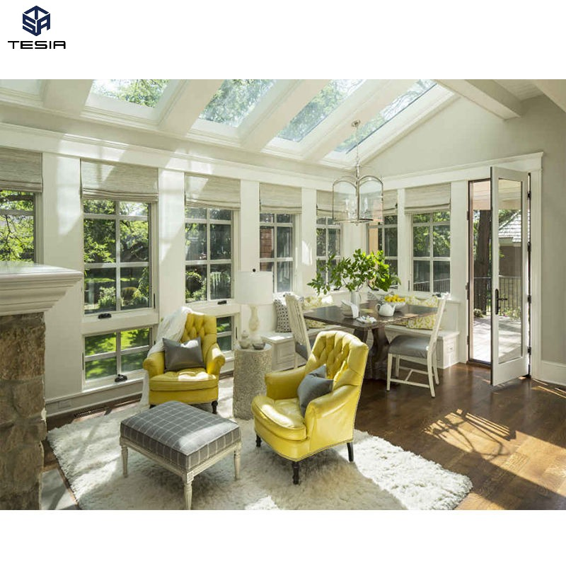 Prefabricated Sliding Retractable Sophisticated Glass House Aluminum Mobileglass Sunroom