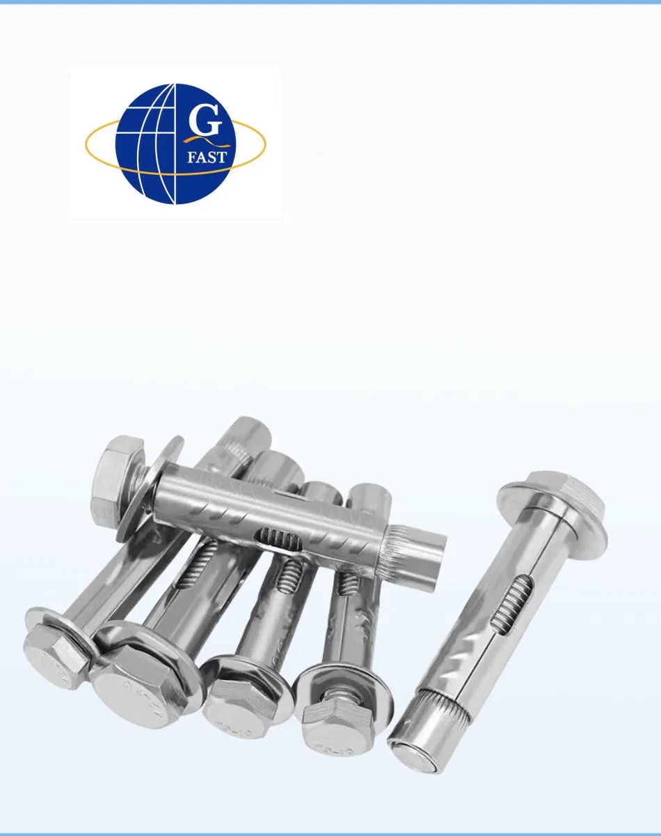 Galvanized Sleeve Bolt Anchor with Hex Nut and Flat Washer for Construction