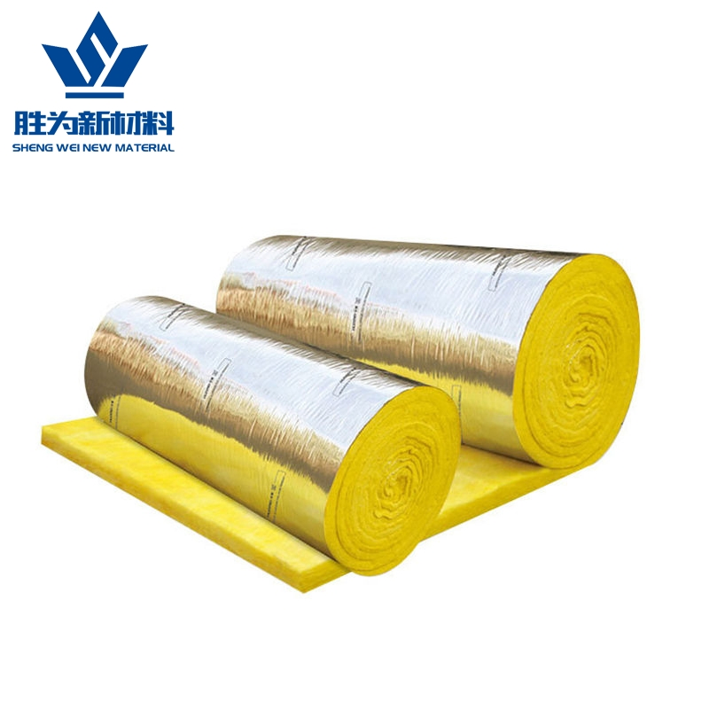 Cheap Fiberglass Wool Roll Insulation Mold Resistant Blanket 48kg/M3 Glasswool 25mm 50mm Glass Wool Price