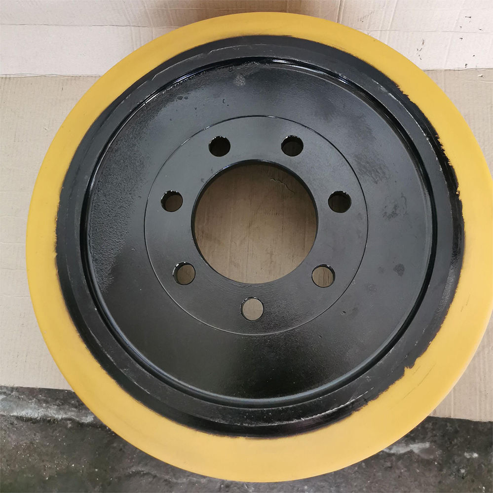Electric Forklift PU Wheel 330*140-80mm Electric Forklift Bearing Wheel EV Wheel