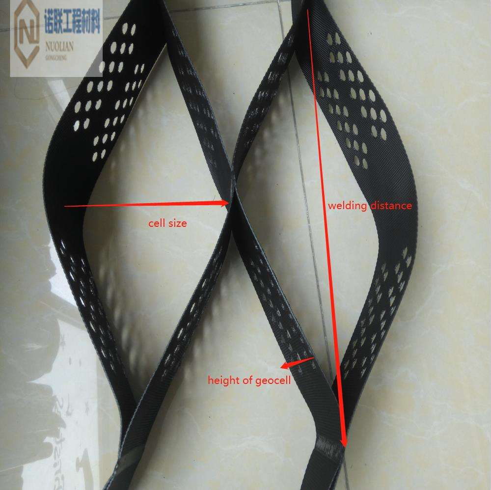 Textured and Perforated HDPE Geocell Ground Enhancement Cellular System Geo Cell