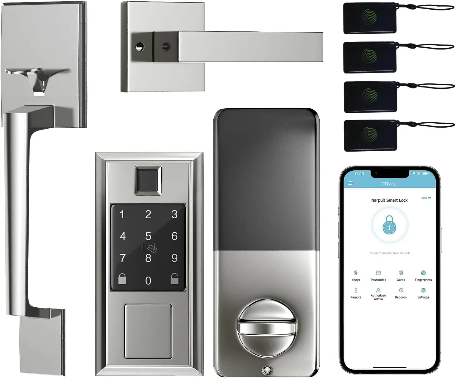 Home Electronic Smartphone APP WiFi Digital Tuya Smart Lock Fingerprint Door Lock Keyless Smart Door Lock