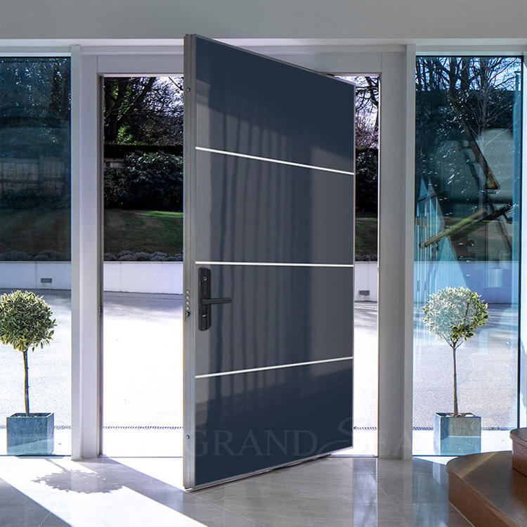 Modern Metal Stainless Steel Burglar Proof Aluminum Entry Door