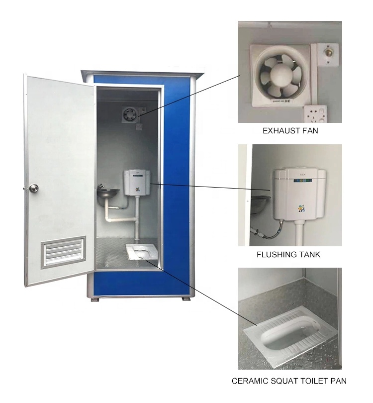 Top China Mobile Toilet for Public Portable Construction Site Outdoor Assembled Removable Toilet for Sale