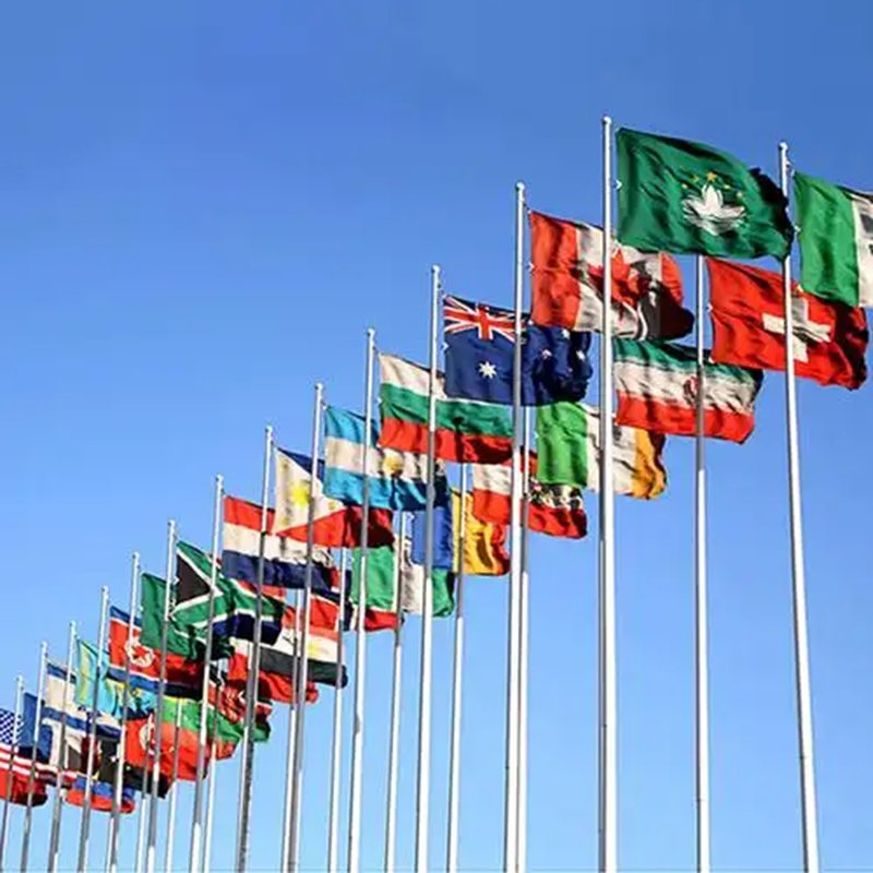 30m Flag Pole Automatic Flag Raising and Lowering Pole 304 Stainless Steel Custom Flagpole