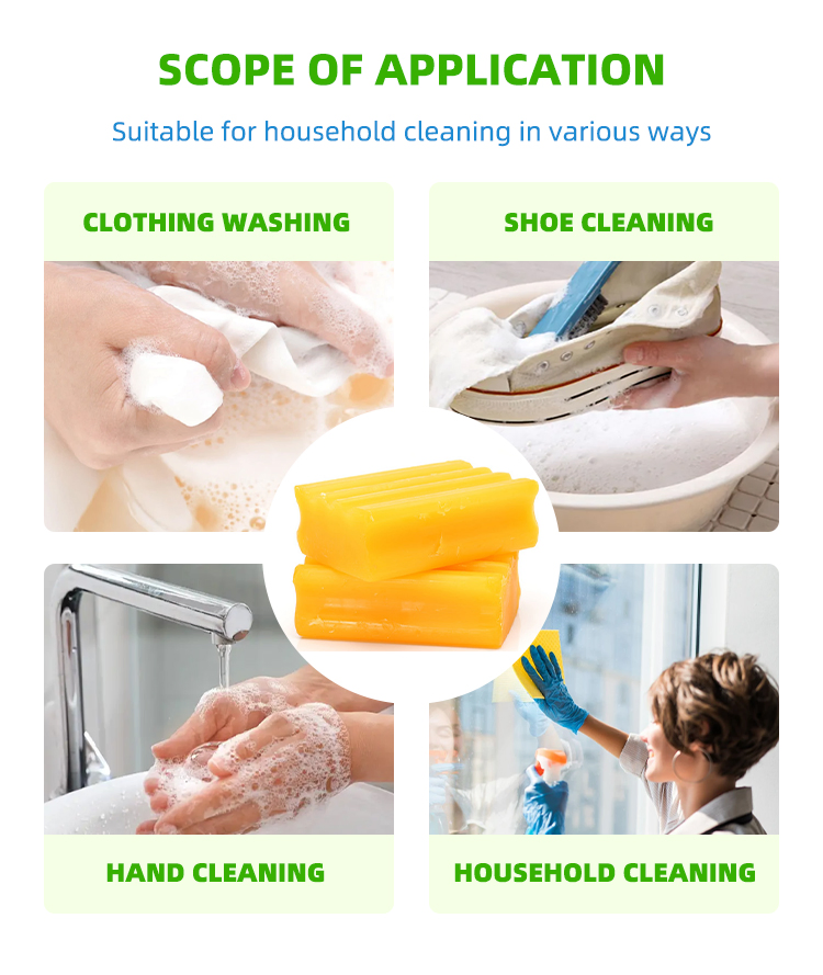 Premium Natural Laundry Bar Soap - High Foaming & Scented