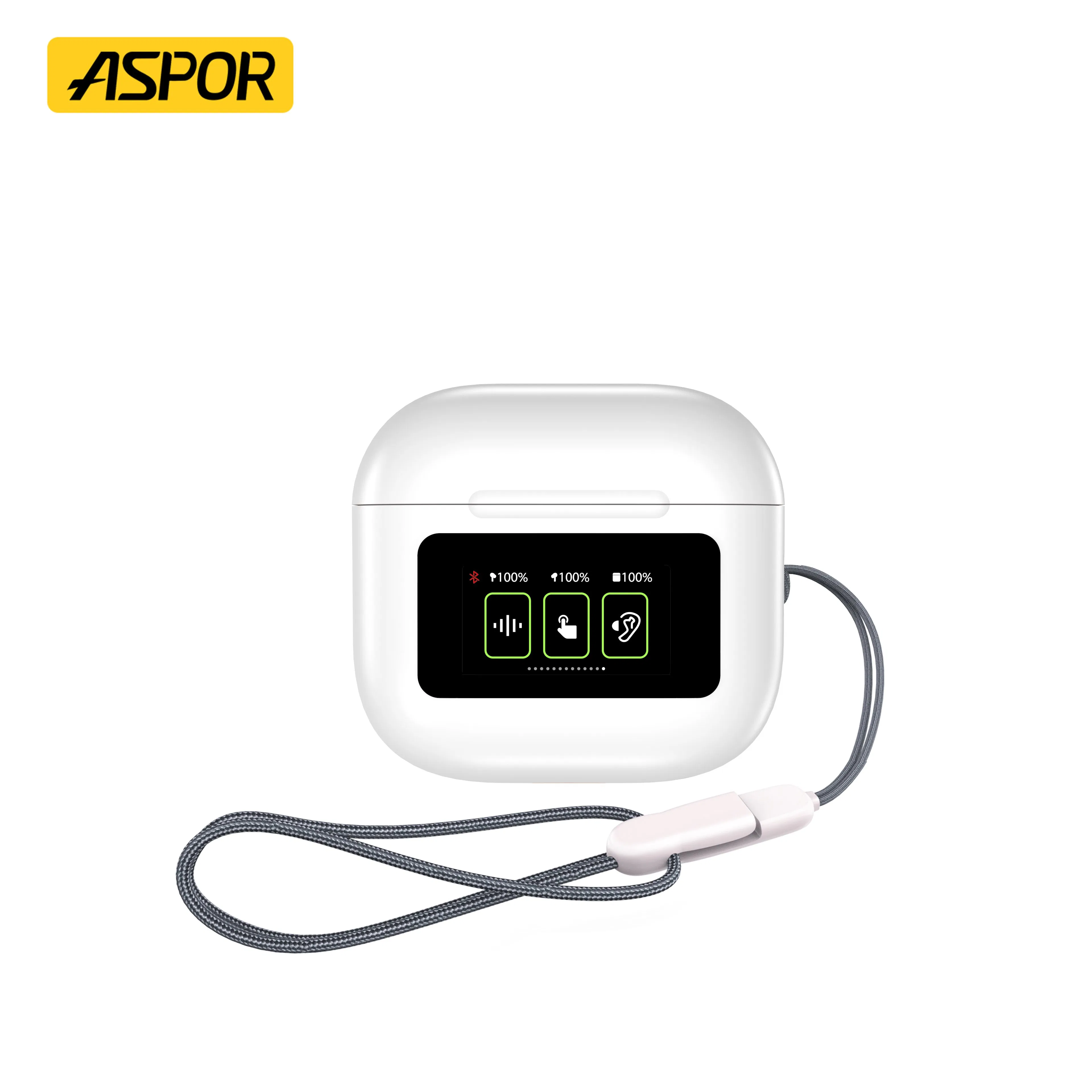 Наушники ASPOR A630 TWS Bluetooth 5.3, защита от воды