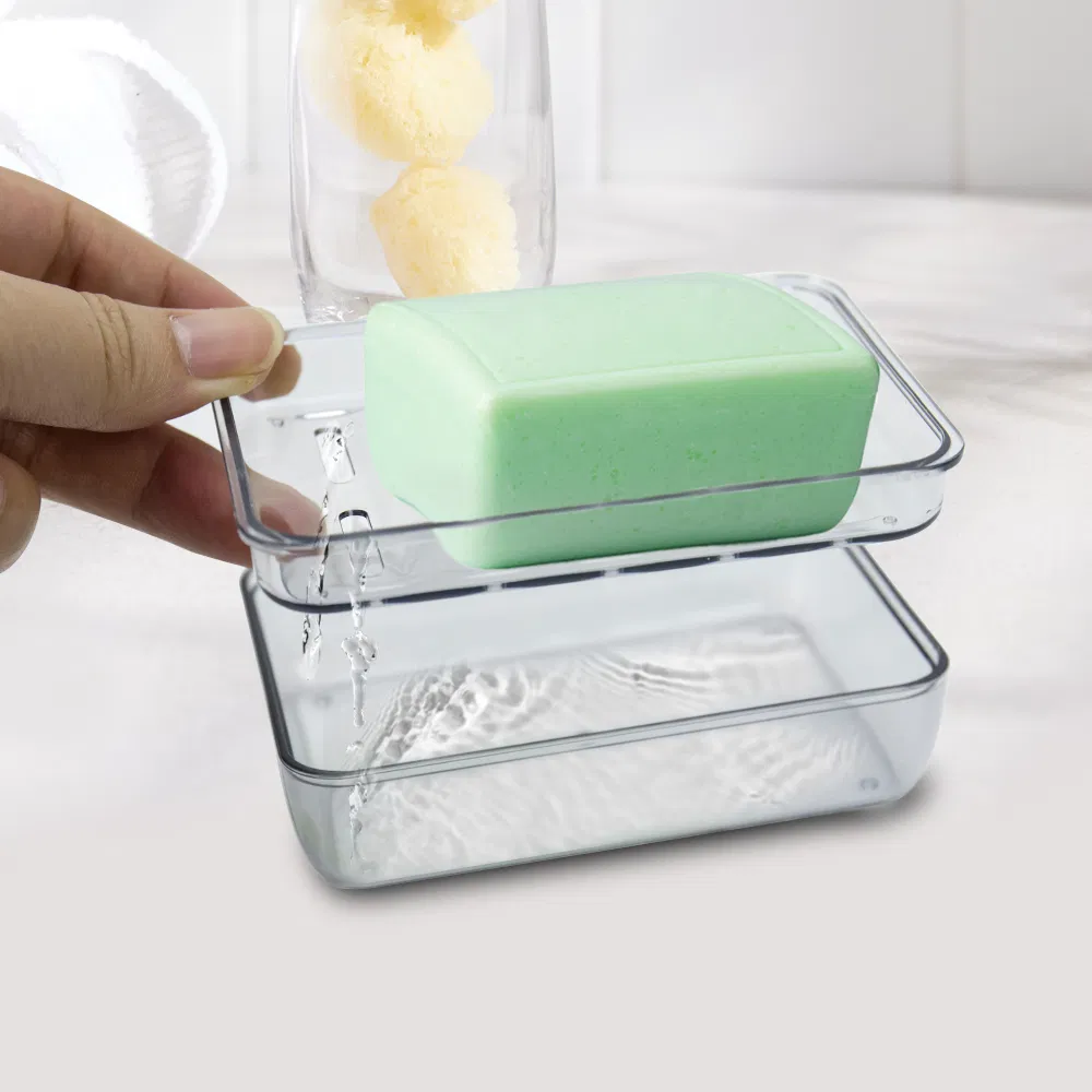 Bathroom Travel Soap Tray Box Portable Plastic Soap Dish