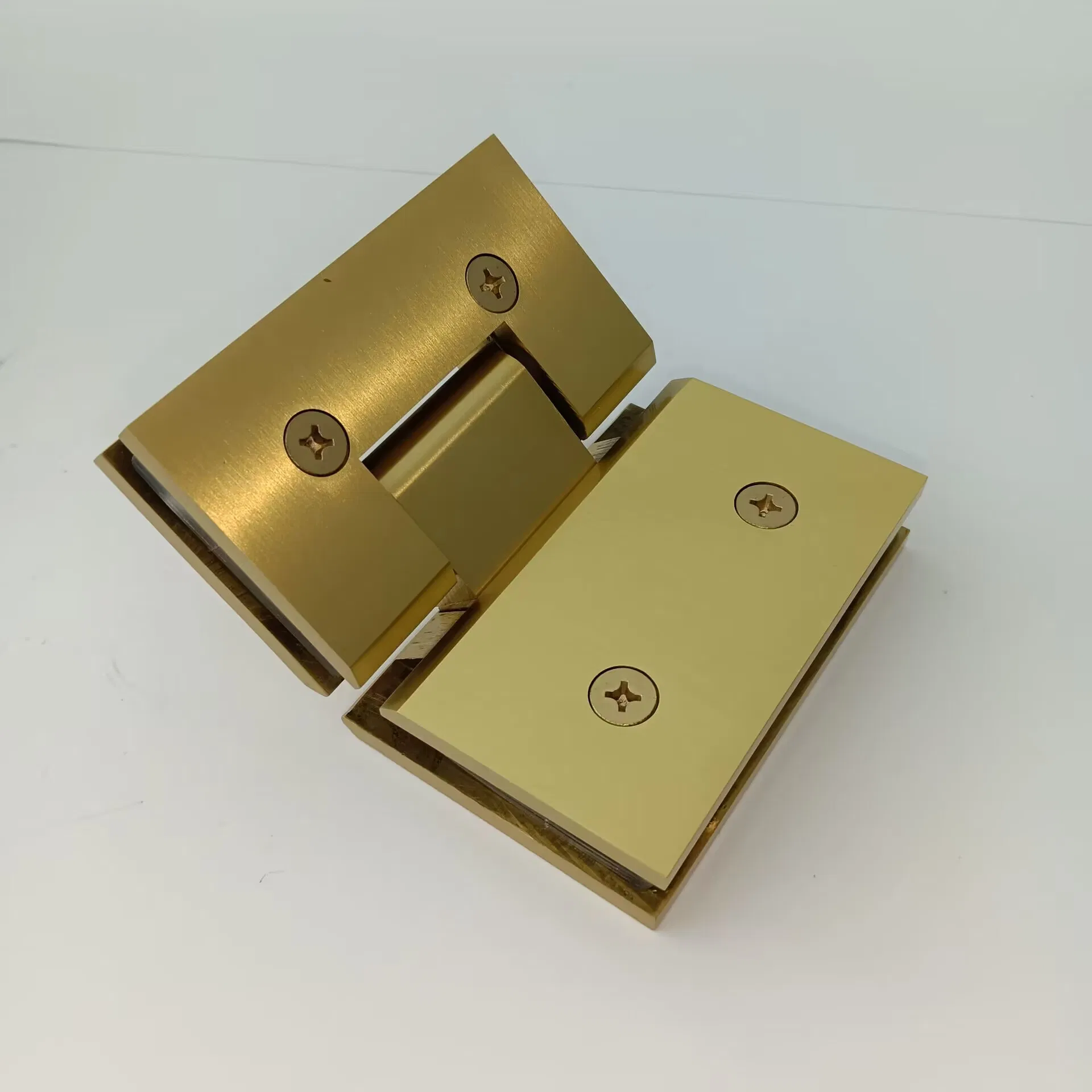 Bathroom Hardware Fitting Hinges Bevel Edge Glass Shower Door Hinges for Glass to Glass
