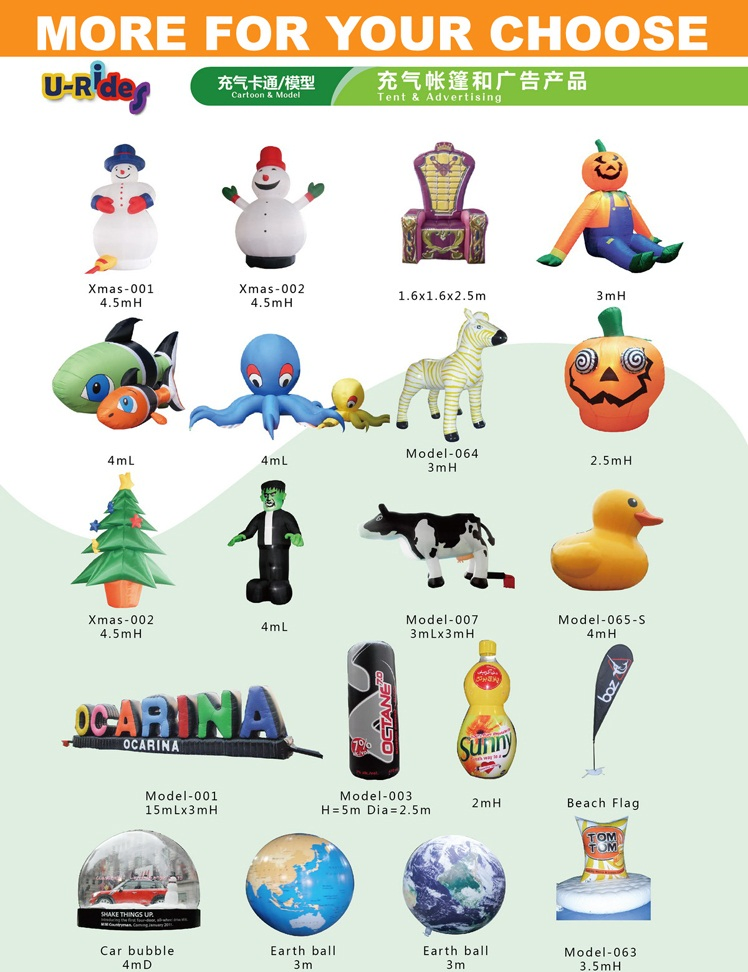 New Arrival Big Advertising Inflatable Balloon Model for Promotional Events and Trade Shows