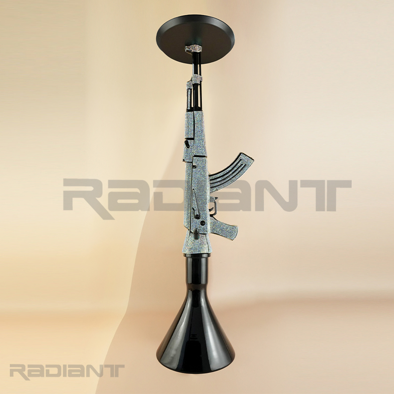 Wholesale Hookah Ak47 Resin Gun-Style Large Arabic Hookah Shisha with Diamond Accents Smoking Hookah Set