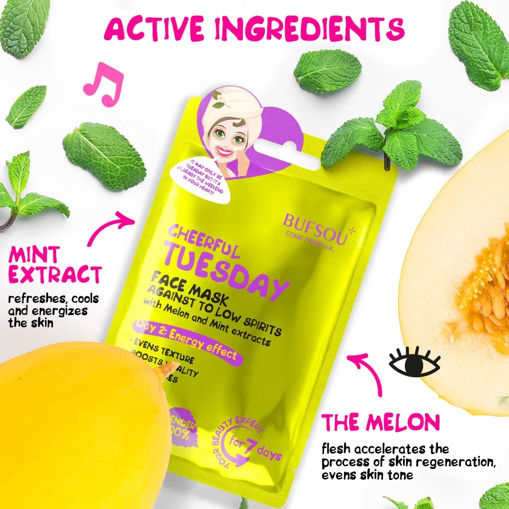 7days Face Sheet Mask Mask One Day One Pack for Different Skin Condition Every Day