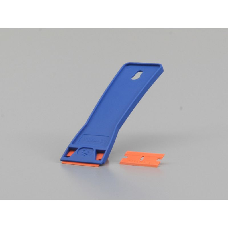 Long Cleaning Scraper Plastic Razor Scraper W/Double-Edged Plastic Blades