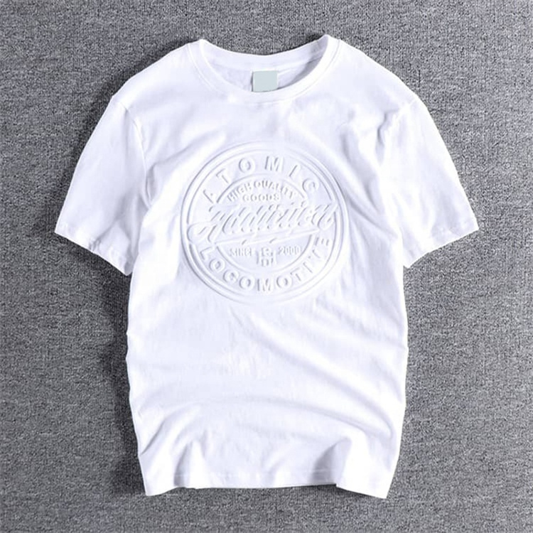 Футболка мужская хлопок с тиснением логотипа