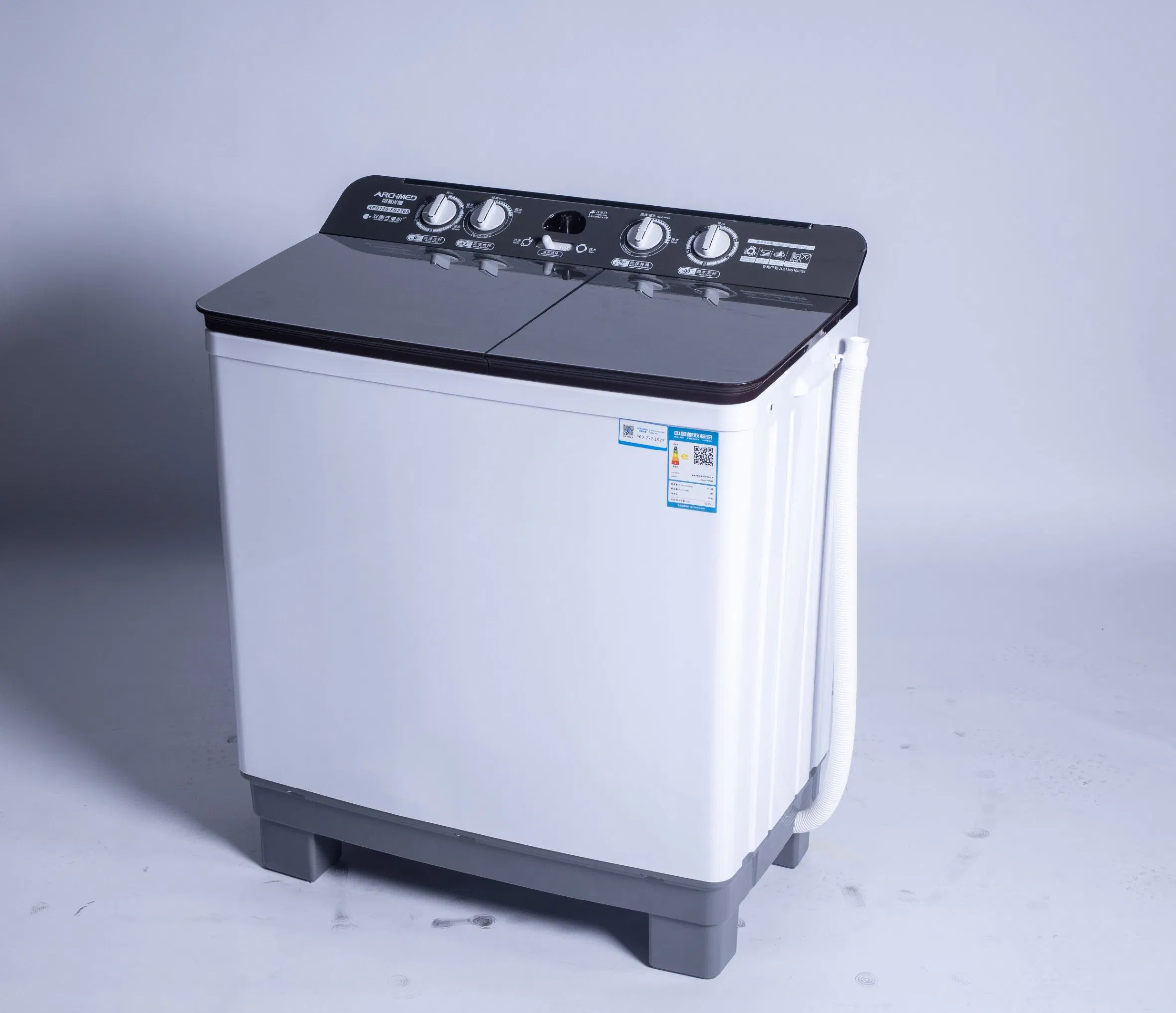 16kg Semi-Automatic Double Cabinet Washing Machine with Tempered Glass