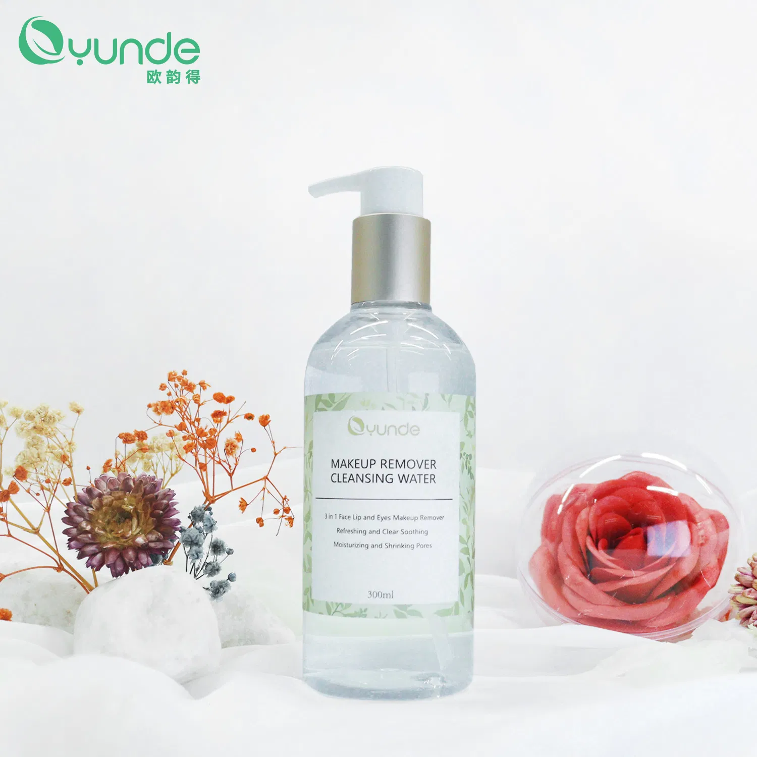 OEM ODM Skin Friendly Makeup Cleansing Water with Nutural Components