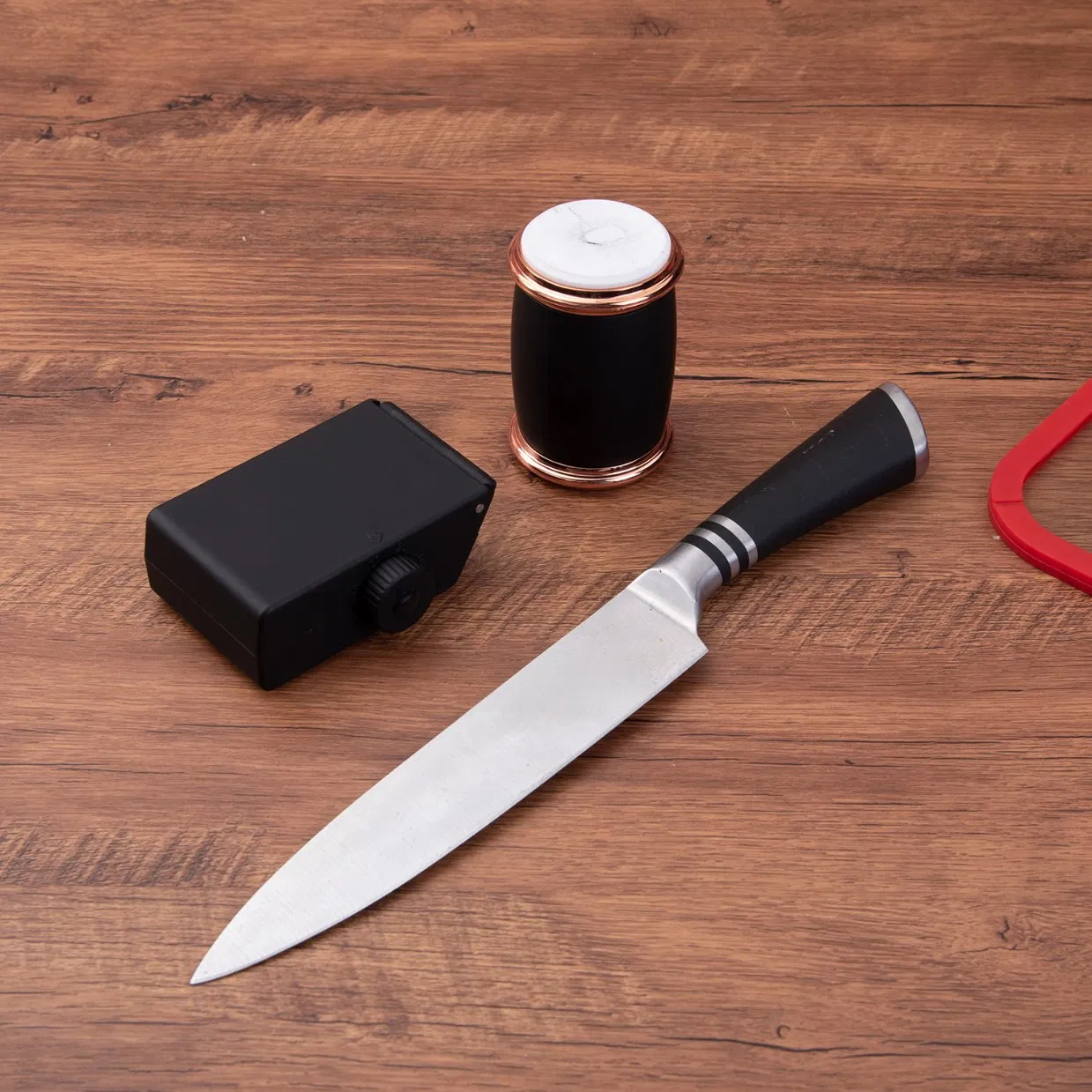 Dual Sharpening Head Knife Sharpener 5 Angle Adjustable 14-30 Degree Easy-Slide Compact-Tool