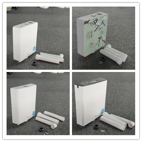 Luxury Squatting Pan Wall-Mounted Water Tank High Pressure Dual Flush Easy Install White Color Cistern