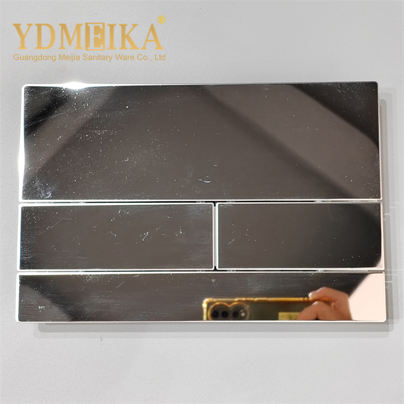 Toilet Water Tank Stainless Steel Dual Flush Button Silver Color Square Concealed Cistern Flush Button Panel