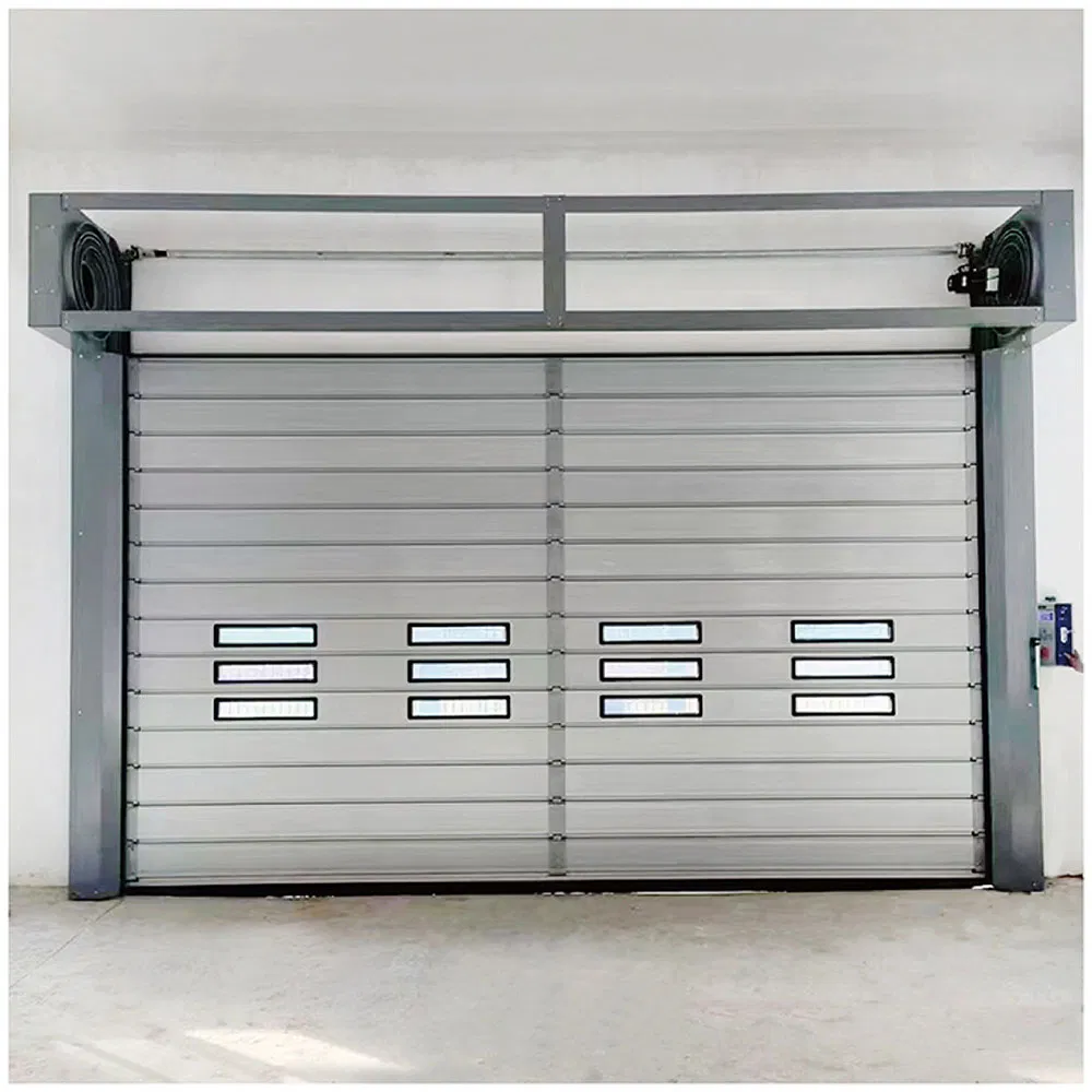 Industrial Rolling Rapid-Action High-Speed Aluminum Alloy Spiral Door Roller Shutter Door Sectional Garage Door Automatic Garage Door