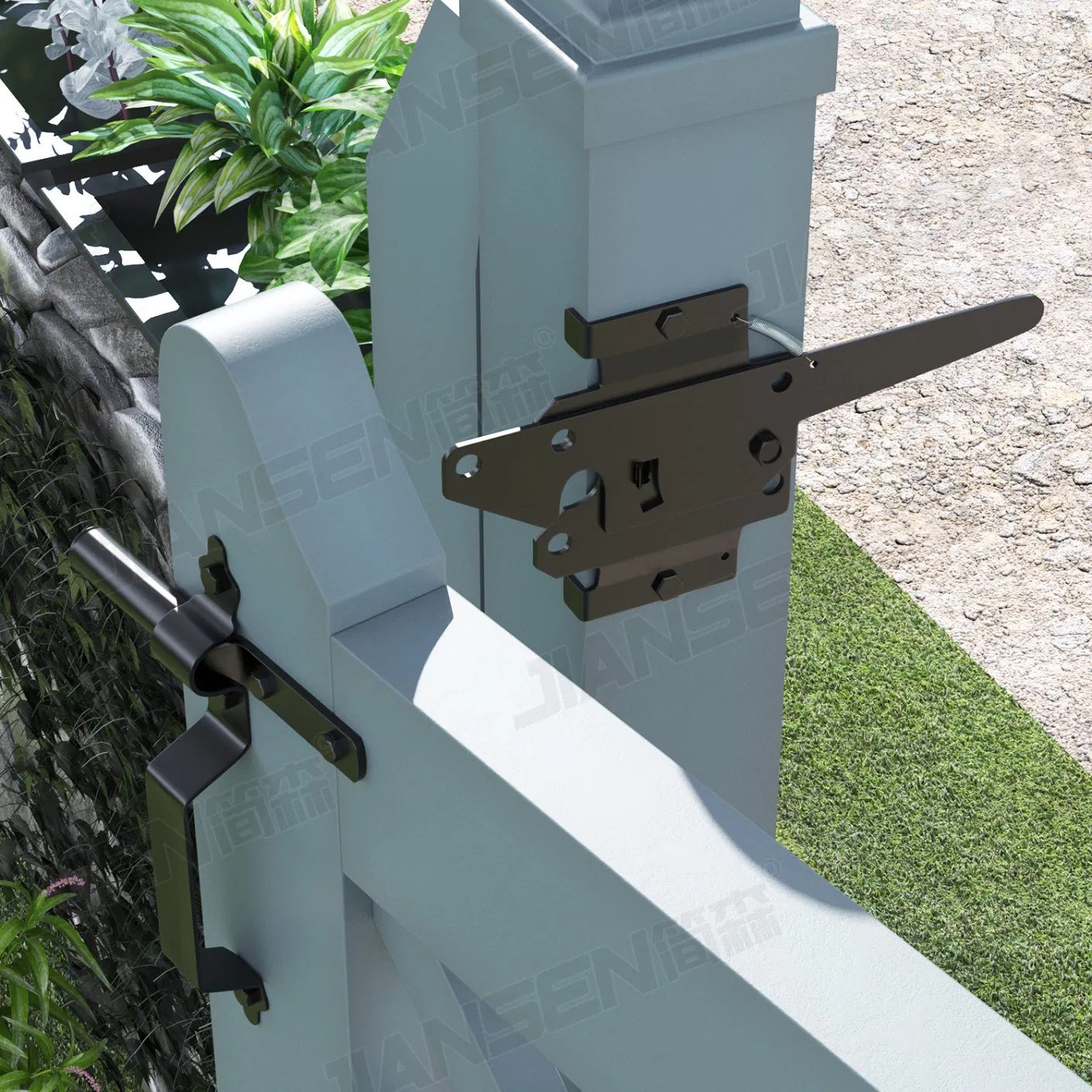 OEM Accepted Heavy-Duty Stainless Steel Wood Fence Latch Self-Locking Modern Door Latch Wood Fence Gate Latch