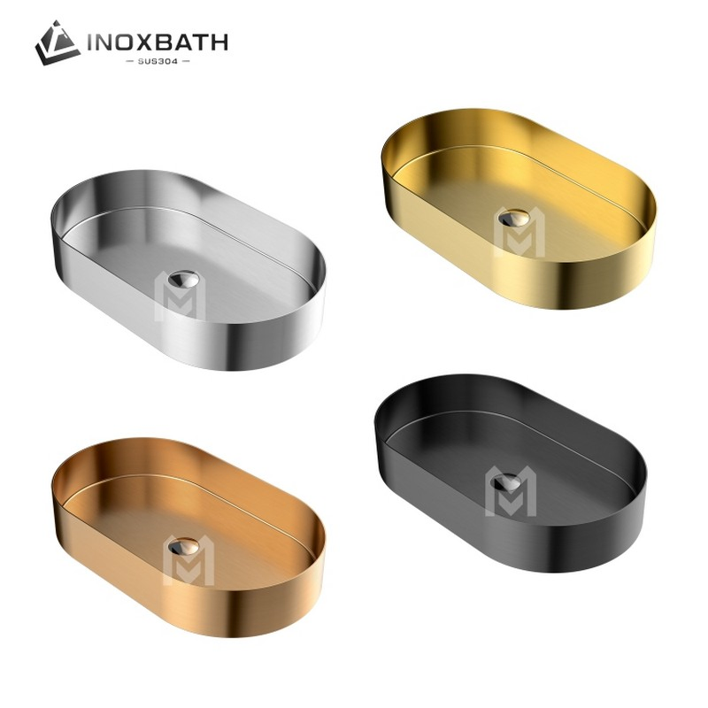 Овальная раковина для ванной Inoxbath из нержавеющей стали