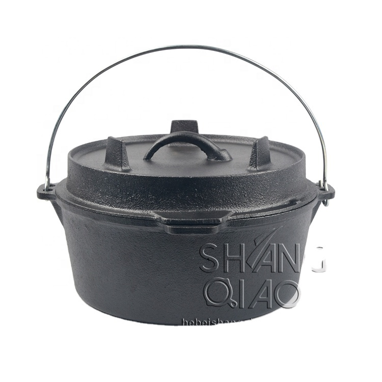Cast Iron Casserole No- Coating Pre-Seasoned Cast Iron Dutch Oven