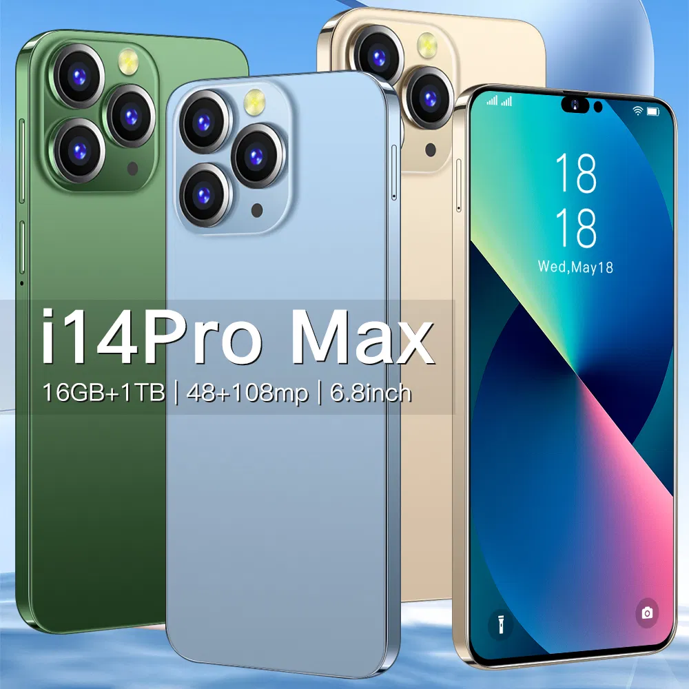 Wholesale Global Version Phone 14 PRO Max 4G/5g Mobile Phone 6.8 HD Inch 16GB+1tb Smartphone