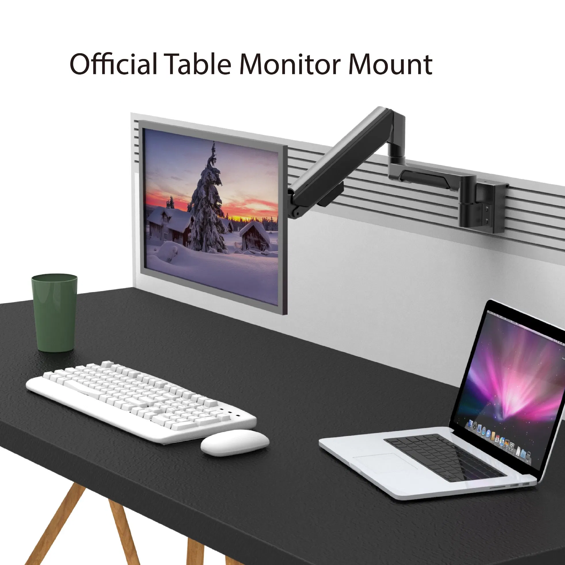 Adjustable Monitor Mount with Gas Spring Function