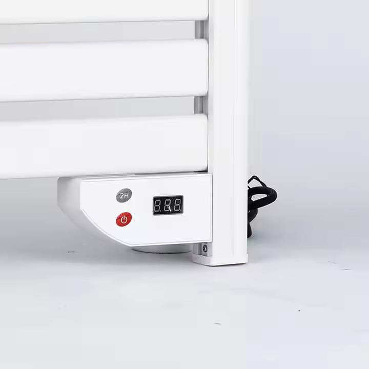 Towel Rack Bathroom White & Black Wall Mounted Electric Heated Towel Warmer